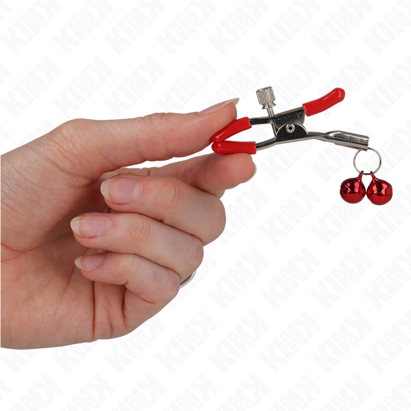 Kink – Rote Doppelglocke Nippelklemme Rot 6 Cm