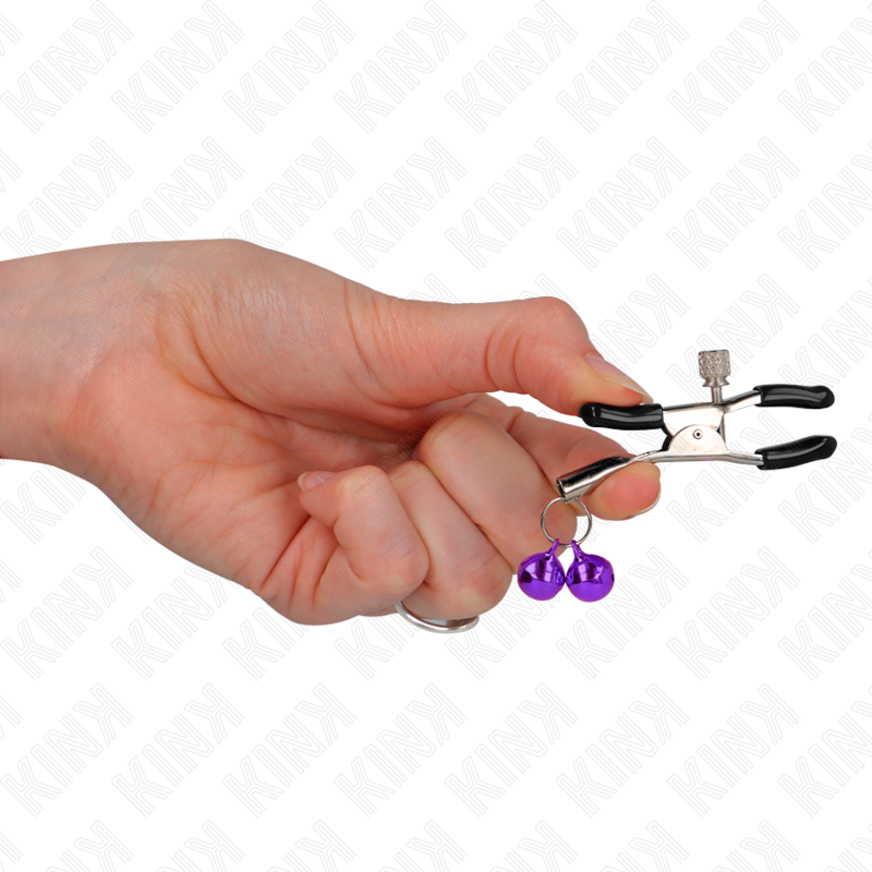 Kink – Doppelglocken-Nippelklammerei Lila 6 Cm