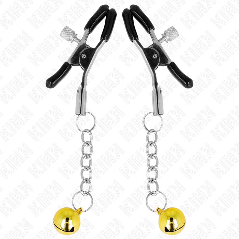 Kink – Goldene Jingle Bell Anhänger-Nippelklammern 6 Cm