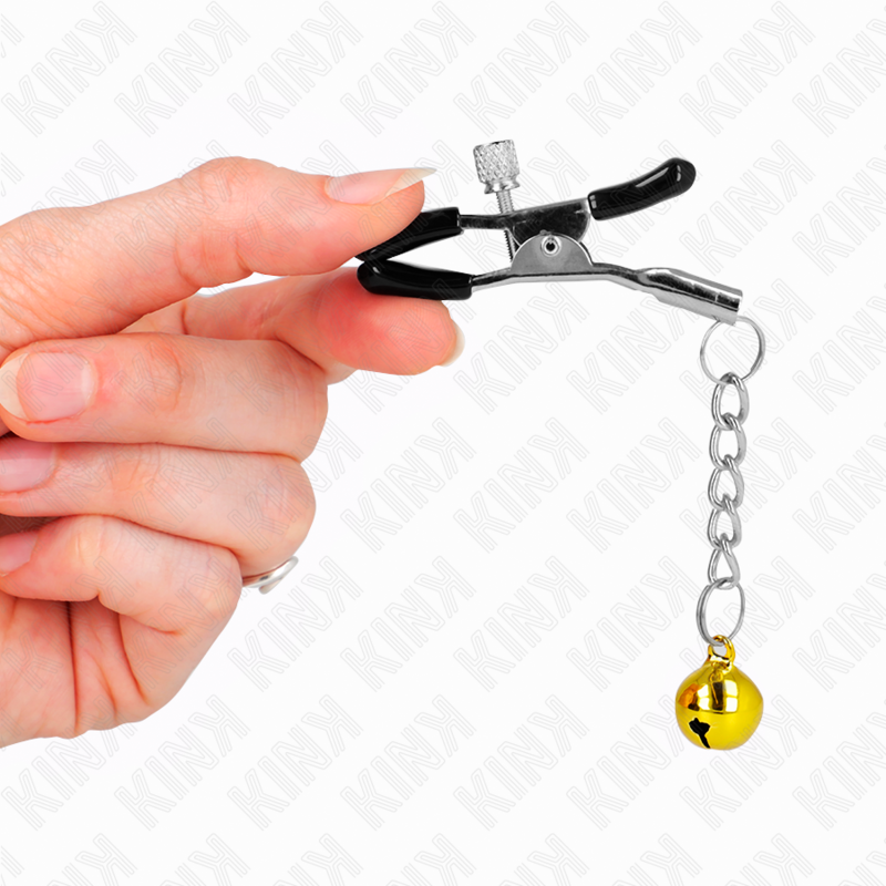 Kink – Goldene Jingle Bell Anhänger-Nippelklammern 6 Cm