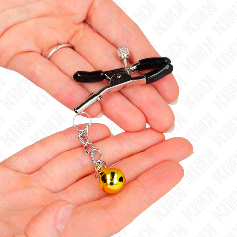Kink – Goldene Jingle Bell Anhänger-Nippelklammern 6 Cm