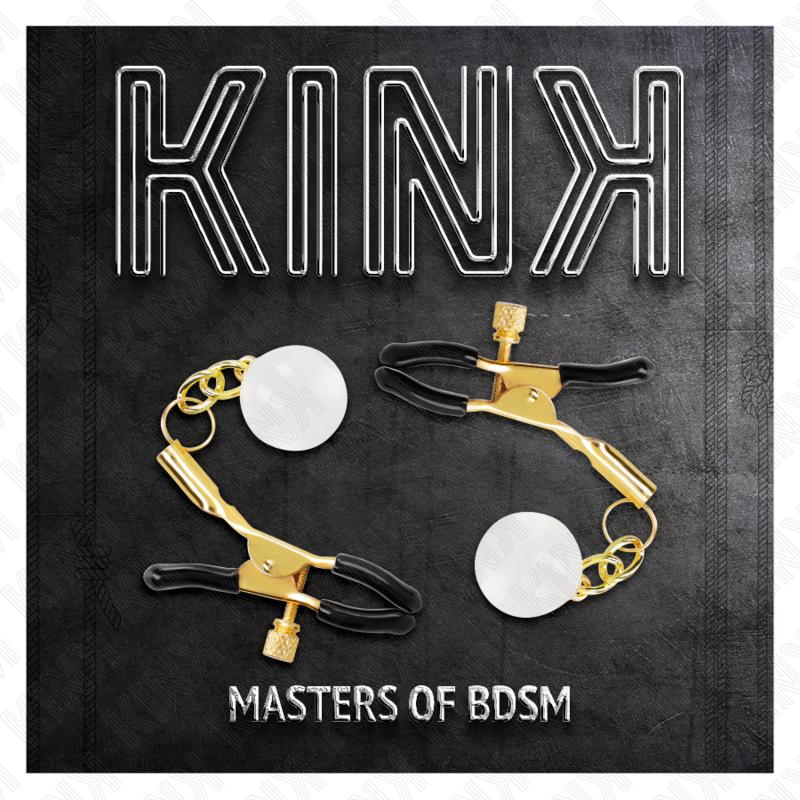 Kink – Glasperlen-Nippelklammern Gold 6 Cm