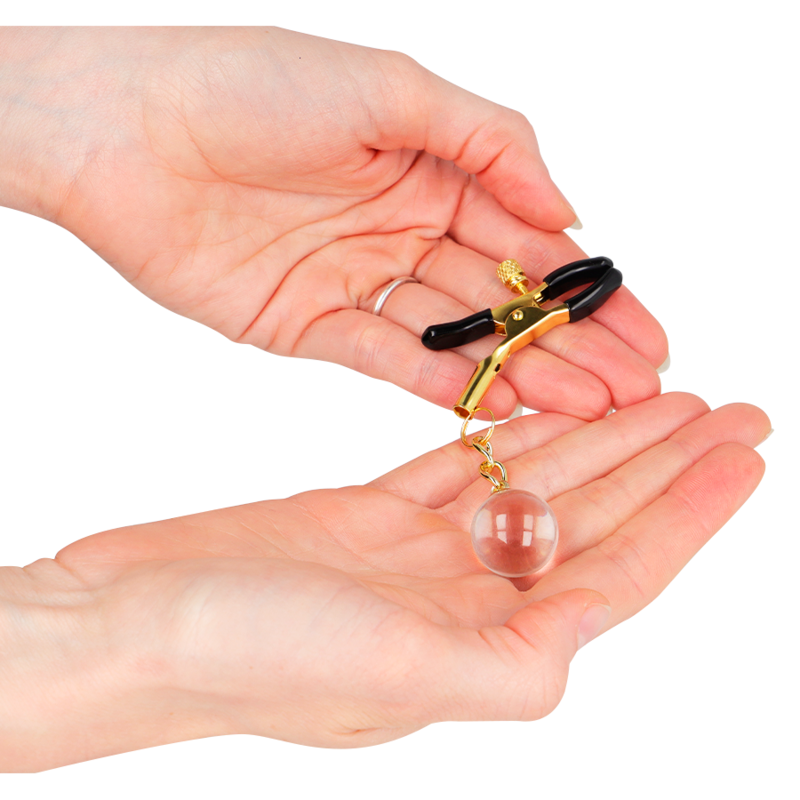 Kink – Glasperlen-Nippelklammern Gold 6 Cm