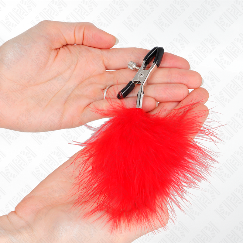 Kink – Federnippenklemme Rot 7 Cm