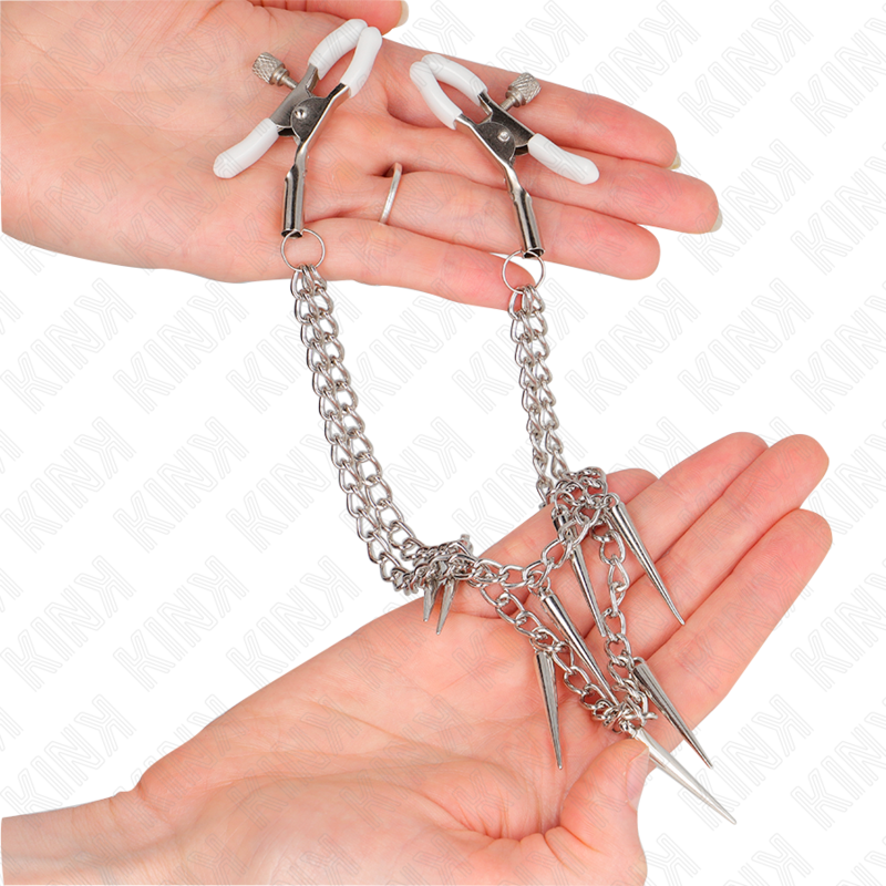 Kink Nippelklemmen mit Spikes Ketten 30 CM
