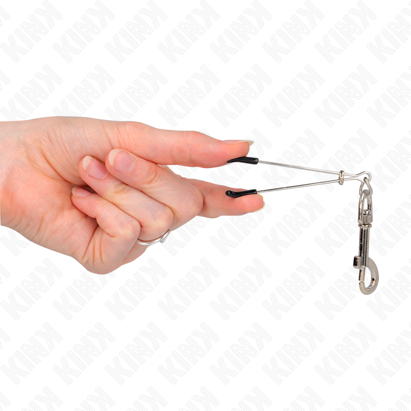 Kink – Dünne Haken-Nippelklammere Silber 7 Cm