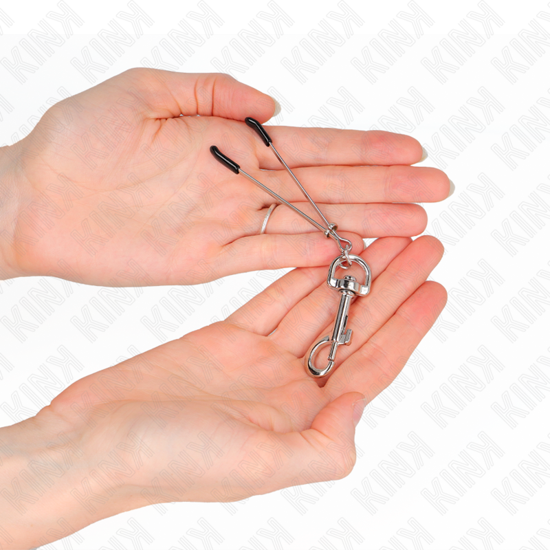 Kink – Dünne Haken-Nippelklammere Silber 7 Cm
