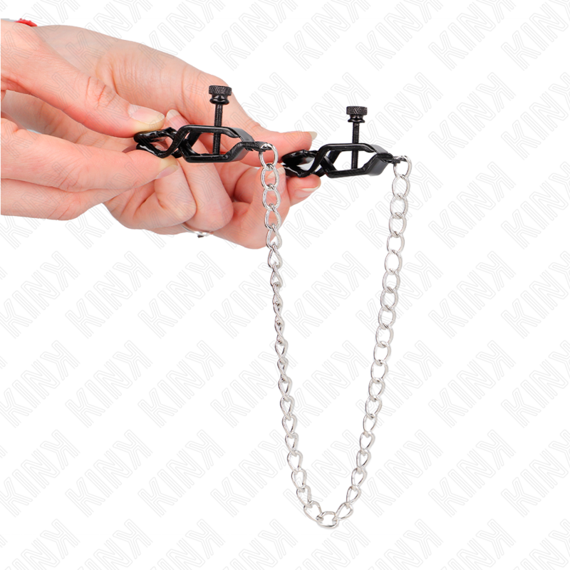 Kink – Flache Kette Nippelklemmen Silber 30 Cm