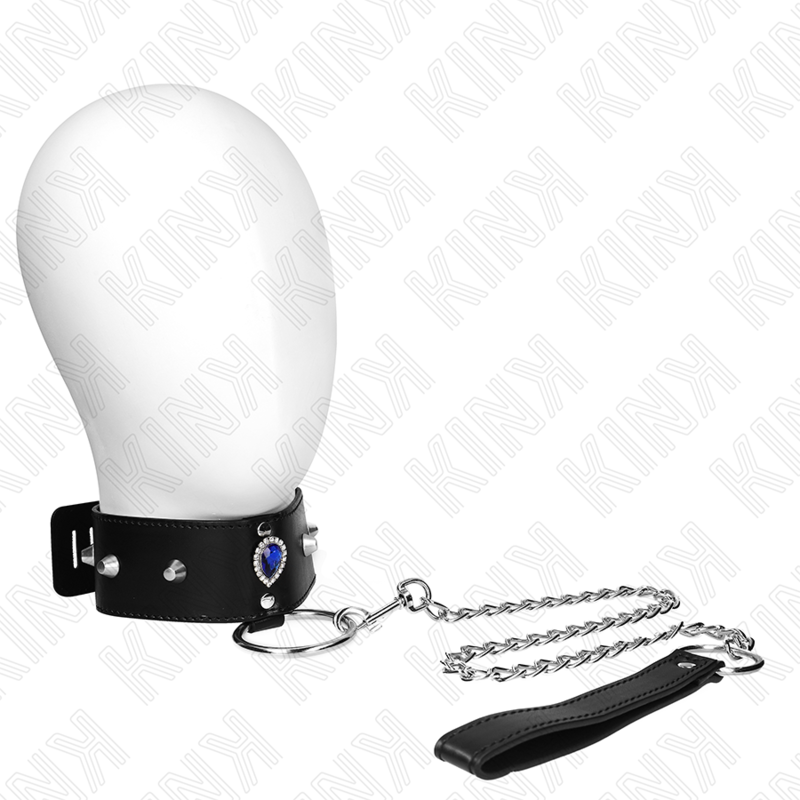 Kink – Halskette 65 Cm mit Band mit Blauen Diamanten Verstellbar 36...