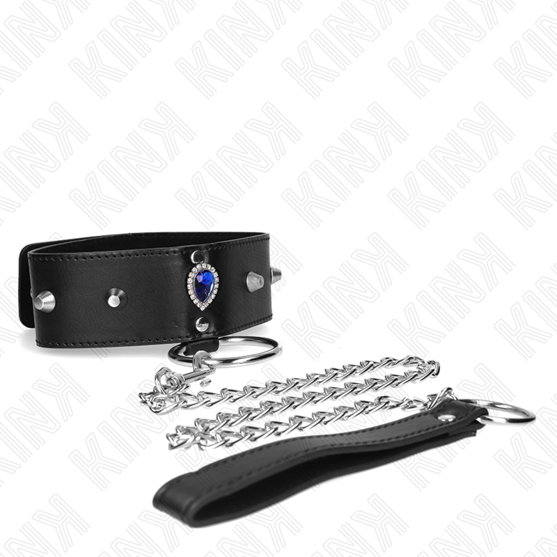 Kink – Halskette 65 Cm mit Band mit Blauen Diamanten Verstellbar 36...