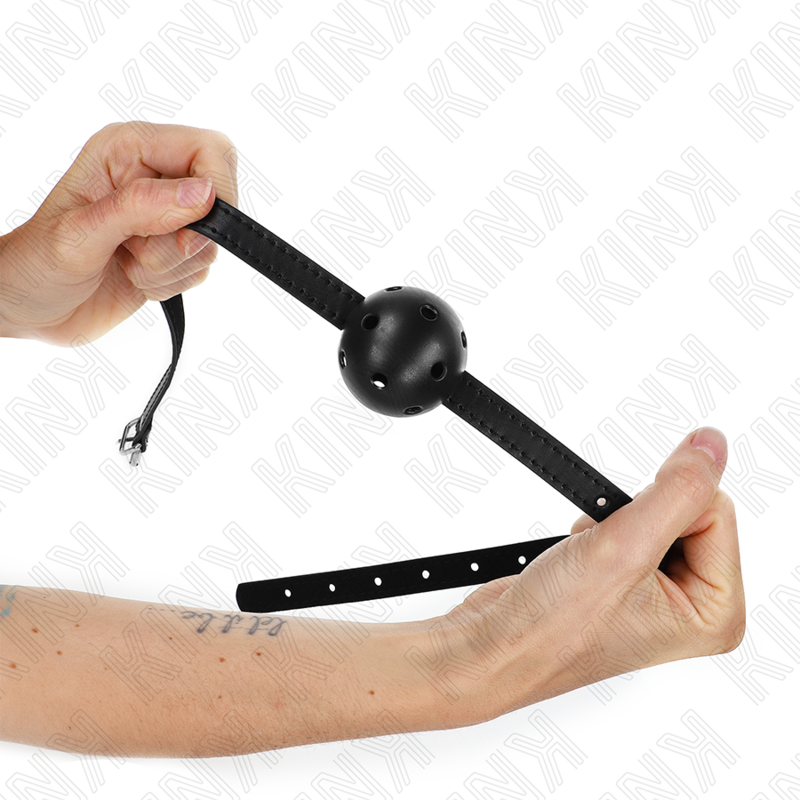 Kink Simplicity Schwarzer Atmungsaktiver Ball 4,5 CM Gag 62 X 1,5 CM