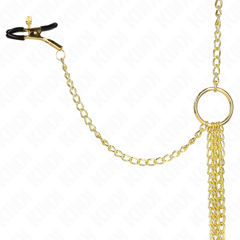 Kink – 4 Nippel- und Kitzlerklammern, verstellbar, Gold