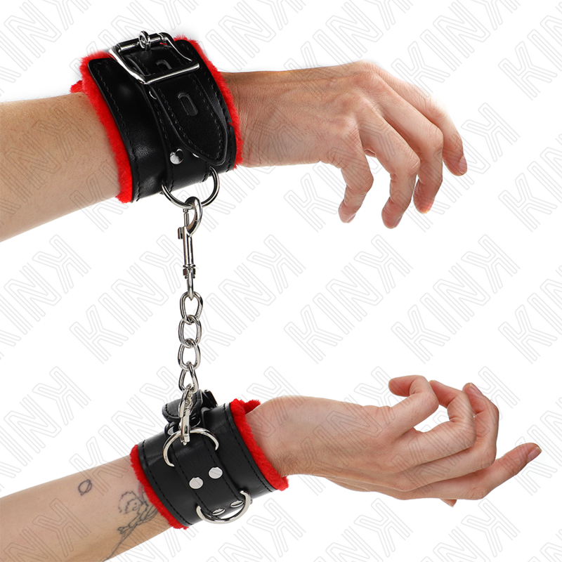 Kink – Pelzgefütterte Handgelenkfesseln mit Quadratischen Löchern,...