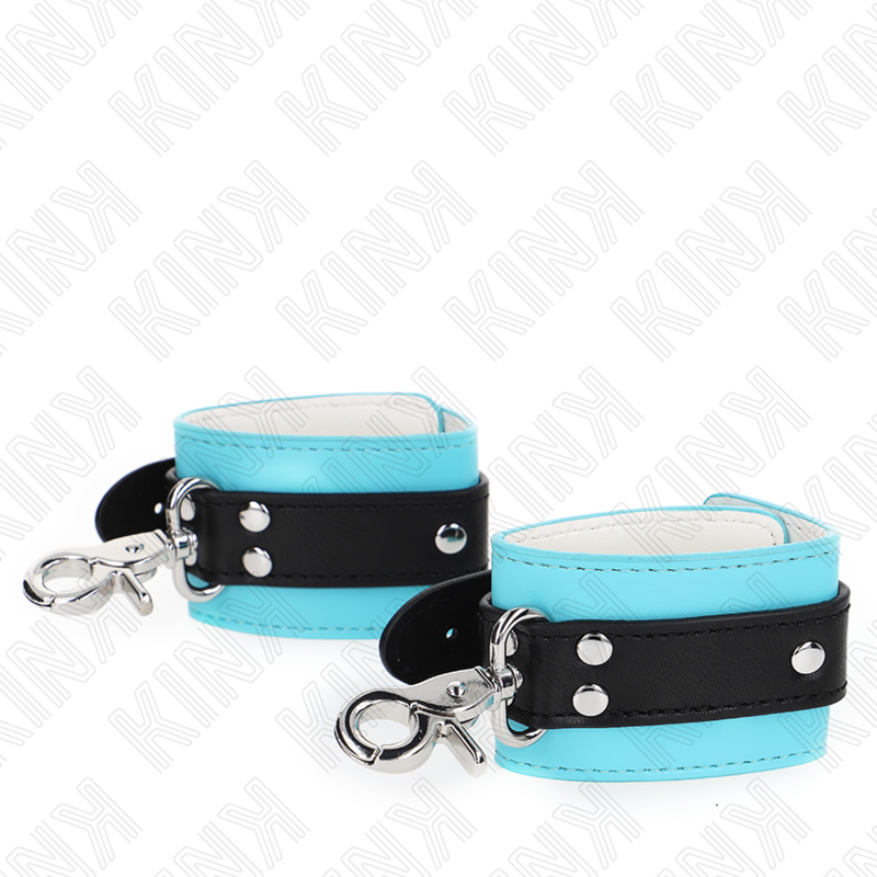 Kink Premium Abschließbare Handgelenkfesseln Schwarz/blau