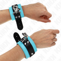 Kink Premium Abschließbare Handgelenkfesseln Schwarz/blau