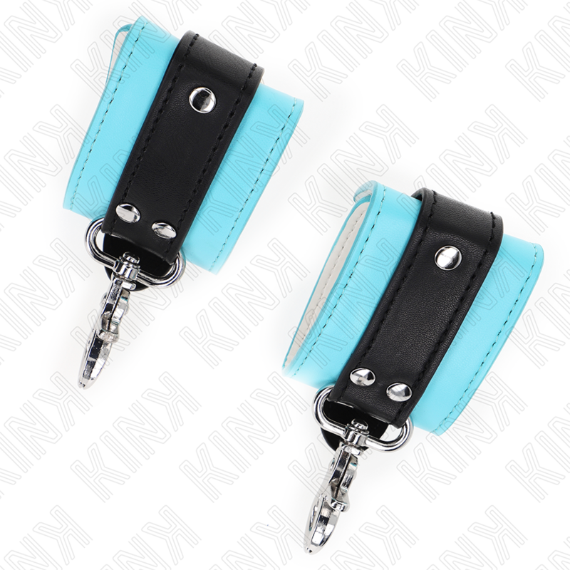 Kink Premium Abschließbare Handgelenkfesseln Schwarz/blau