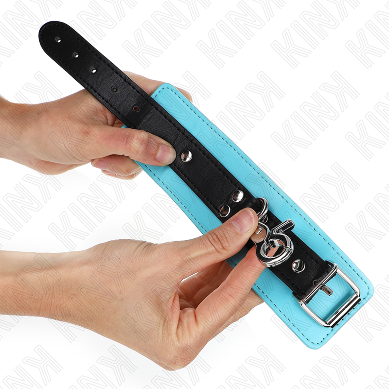 Kink Premium Abschließbare Handgelenkfesseln Schwarz/blau