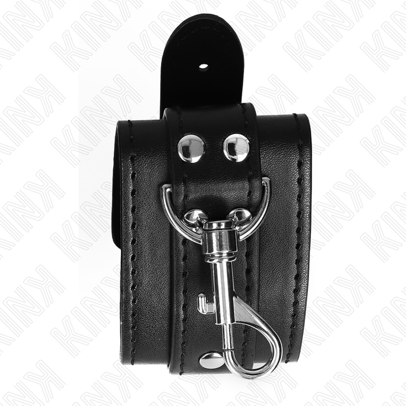 Kink Abschließbare Dungeon Handgelenksfesseln Schwarz