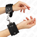 Kink Abschließbare Dungeon Handgelenksfesseln Schwarz