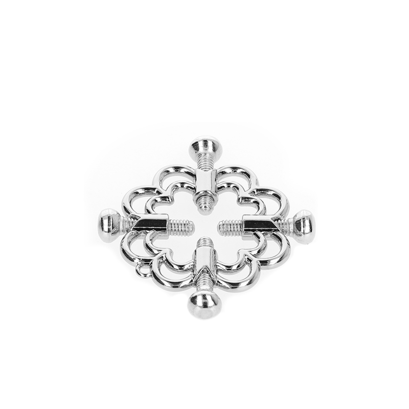 Kink – Metallische Blumen-Nippelklammern