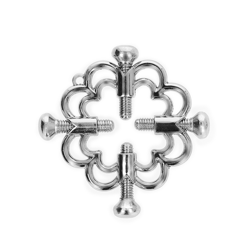 Kink – Metallische Blumen-Nippelklammern