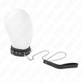 Kink – Pvc Leder Halskette mit Gürtel 105 Cm Strass Niete 41,5 x 4 Cm