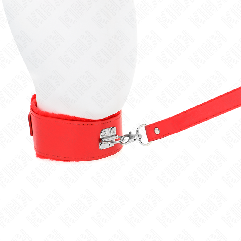 Kink – Halskette mit Leine 116 Cm mit Silbernen Nieten Modell 4 Rot...
