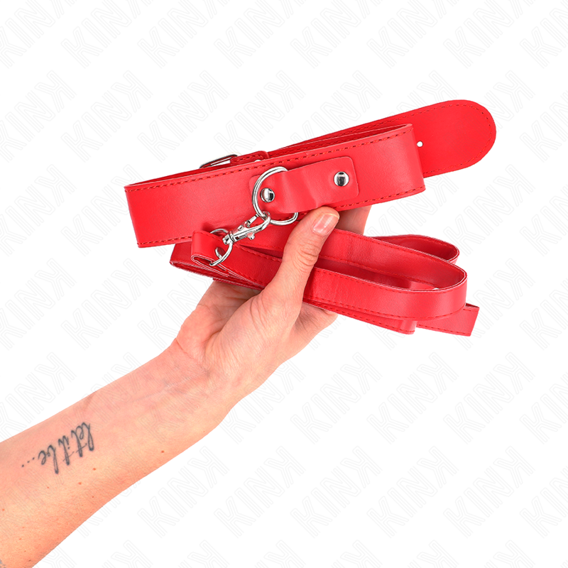 Kink – Halskette mit Gürtel 116 Cm Rojo Gurt Verstellbar 32-50 Cm x...
