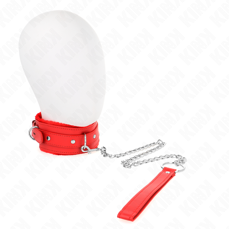 Kink – Halsband mit Leine 65 Cm mit Einschränkungen Rot 36-42 Cm x...