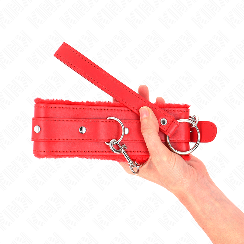 Kink – Halsband mit Leine 65 Cm mit Einschränkungen Rot 36-42 Cm x...
