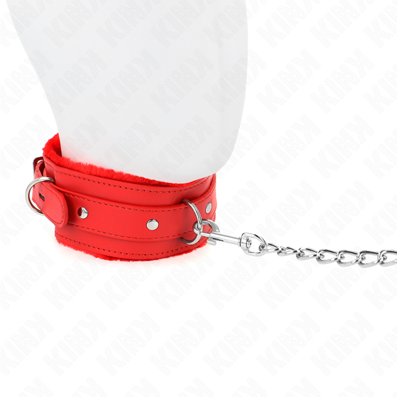 Kink – Halsband mit Leine 65 Cm mit Einschränkungen Rot 36-42 Cm x...