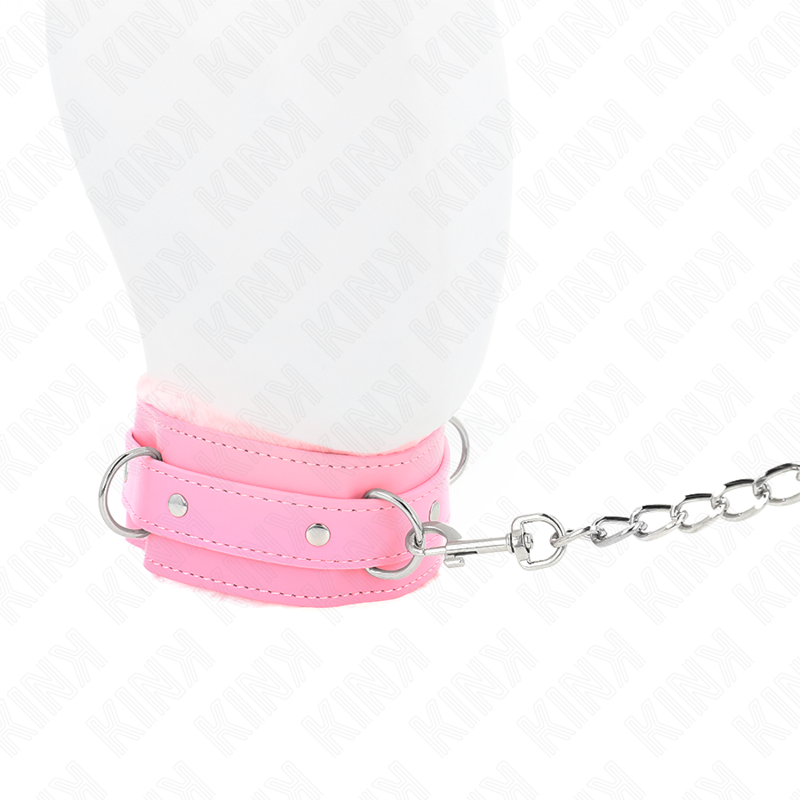 Kink – Halsband mit Leine 65 Cm mit Einschränkungen Rosa 36-42 Cm x...