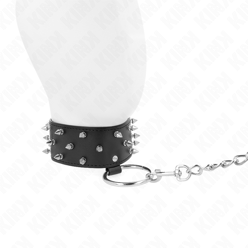 Kink – Halskette mit Leine 65 Cm mit Silbernen Nieten Modell 5 Vers...