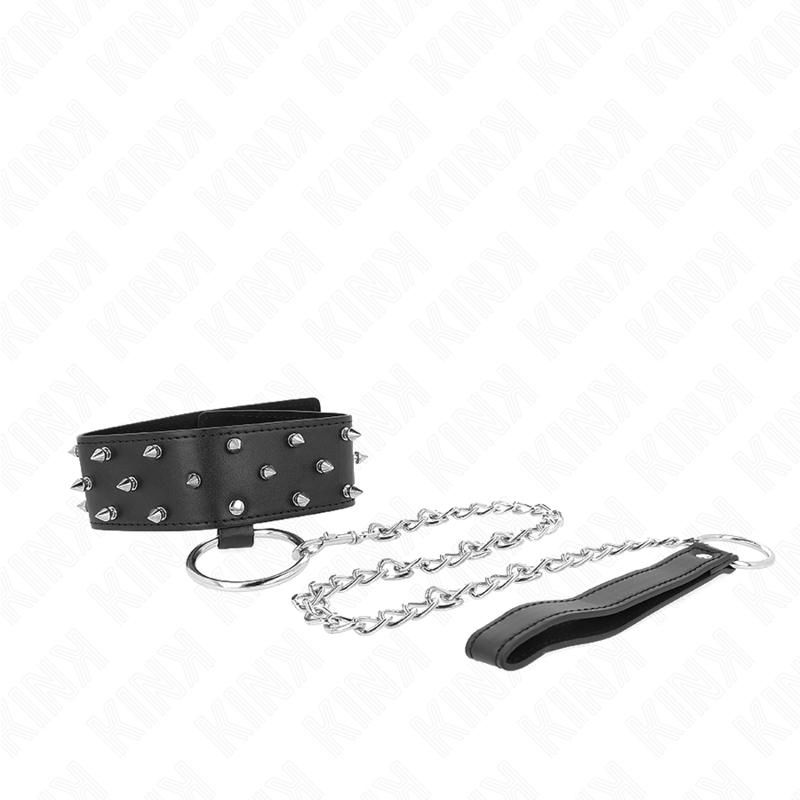 Kink – Halskette mit Leine 65 Cm mit Silbernen Nieten Modell 5 Vers...