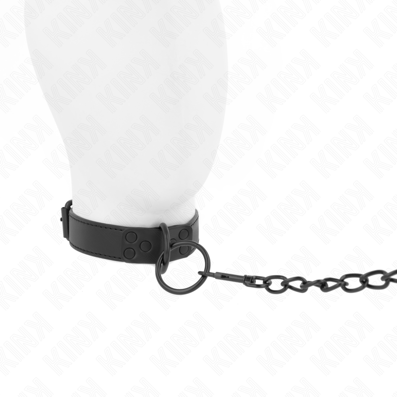 Kink – Halsband mit Dunkler Leine 65 Cm Verstellbar 37-54 Cm x 3 Cm