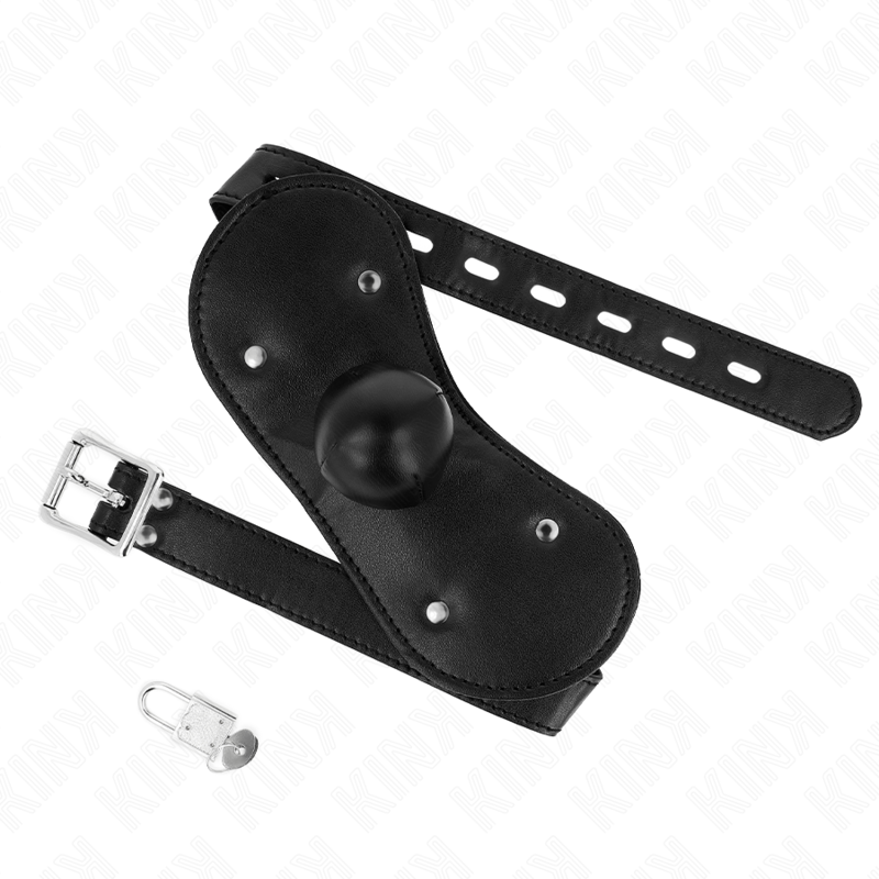 Kink – Ball Gag Mundmaske mit Schloss Verstellbar 42-60 Cm
