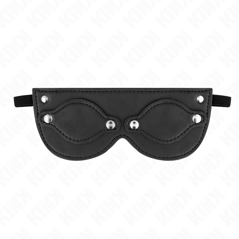 Kink – Kunstledermaske mit Abnehmbaren Augenabdeckungen 22 x 9 Cm