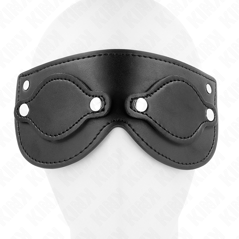 Kink – Kunstledermaske mit Abnehmbaren Augenabdeckungen 22 x 9 Cm