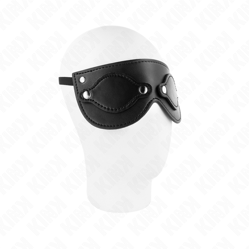 Kink – Kunstledermaske mit Abnehmbaren Augenabdeckungen 22 x 9 Cm
