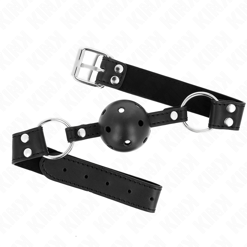 Kink – Atmungsaktiver Ball 4 Cm Knebel mit Doppelniet Modell 1 Schw...