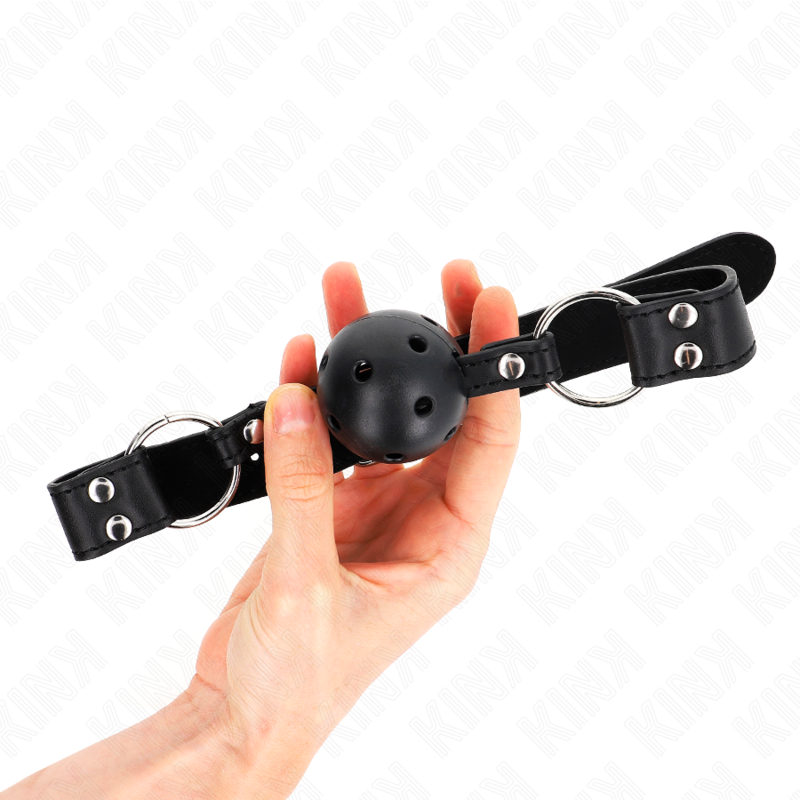 Kink – Atmungsaktiver Ball 4 Cm Knebel mit Doppelniet Modell 1 Schw...