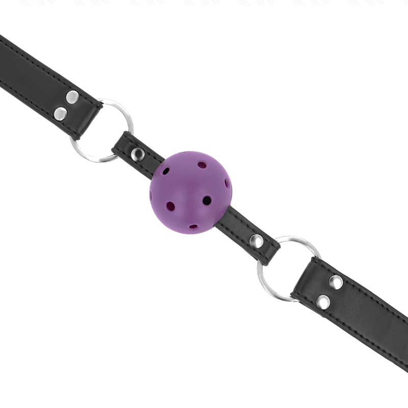 Kink – Atmungsaktiver Ball 4 Cm Knebel mit Doppelniet Lila 62,5 x 2...
