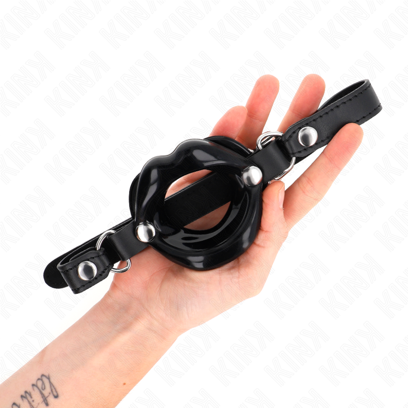 Kink – Lip 8 Cm Knebel mit Schwarzem Kunstlederband 63 x 2 Cm Verst...
