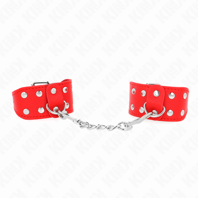 Kink – Armbänder mit Doppelter Reihe Verstellbarer Nieten Rot