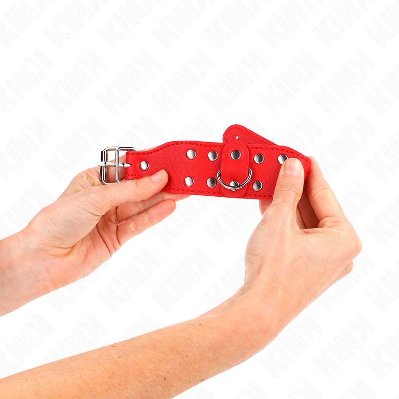 Kink – Armbänder mit Doppelter Reihe Verstellbarer Nieten Rot