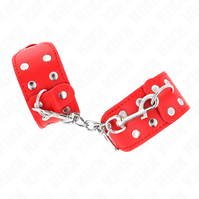Kink – Armbänder mit Doppelter Reihe Verstellbarer Nieten Rot