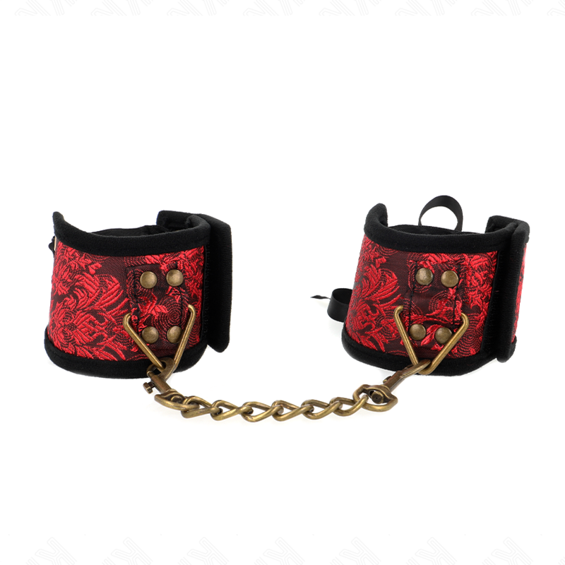 Kink – Scandal Handgelenksfesseln Rot-Schwarze Spitzendetails 24,5...