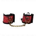 Kink – Scandal Handgelenksfesseln Rot-Schwarze Spitzendetails 24,5...