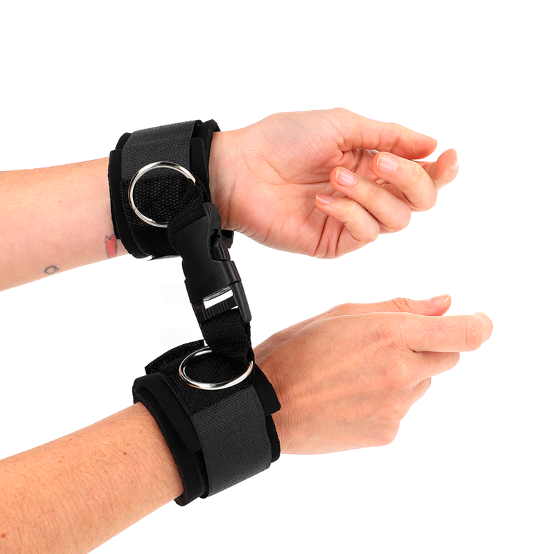 Kink – Neopren Handgelenkfesseln mit Klettverschluss Schwarz Verste...
