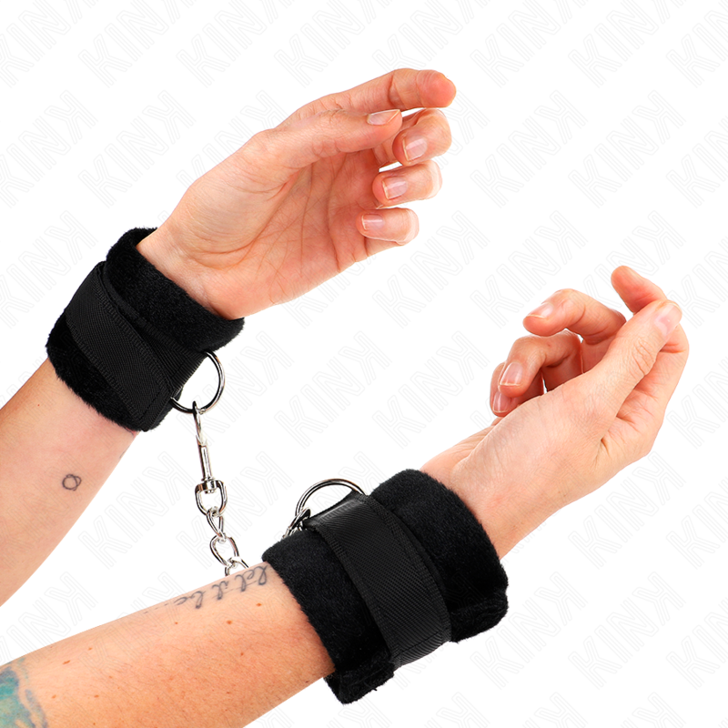 Kink – Beginner Pelzhandmanschetten Schwarz 30 x 7 Cm